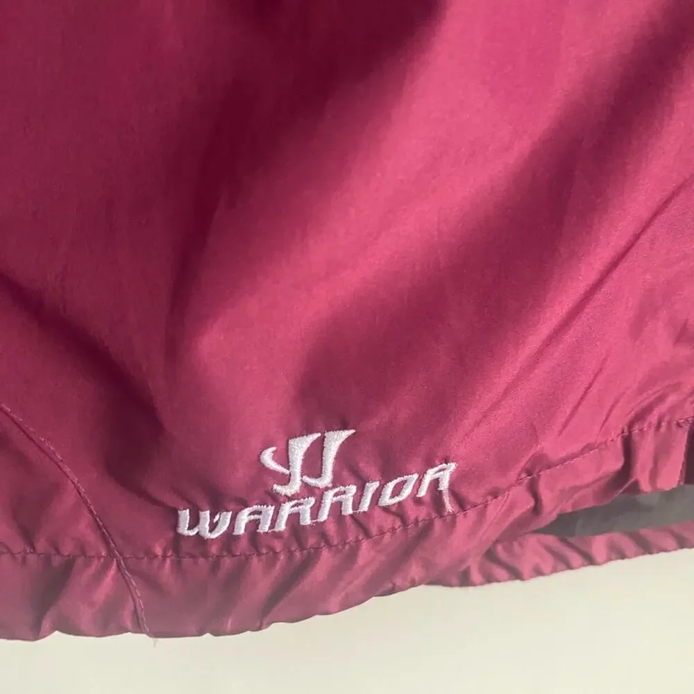Warrior Men's Small Burgundy Layered‎ Athletic Windbreaker Warm Up Jacket
